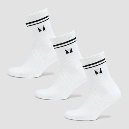Calcetines de pilates de MP (paquete de 3 pares) - Blanco