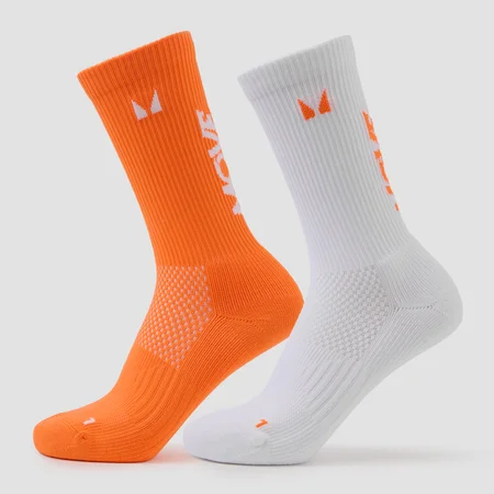 Calcetines de correr Move Club de MP (paquete de 2 pares) - Naranja