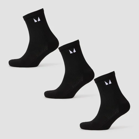 Calcetines para correr de MP (paquete de 3 pares) - Negro