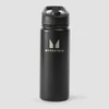 Botella de metal reciclado con pestaña abatible de Myprotein (500 ml) - Negro