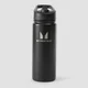 Botella de metal reciclado con pestaña abatible de Myprotein (500 ml) - Negro