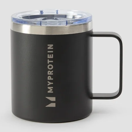 Taza de café de metal reciclado de Myprotein (350 ml) - Negro