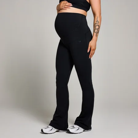 Mallas premamá acampanadas con ajuste sobre la barriga para mujer de MP - Negro