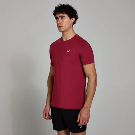Camiseta con diseño de cuadrícula Active para hombre de MP - Rojo intenso