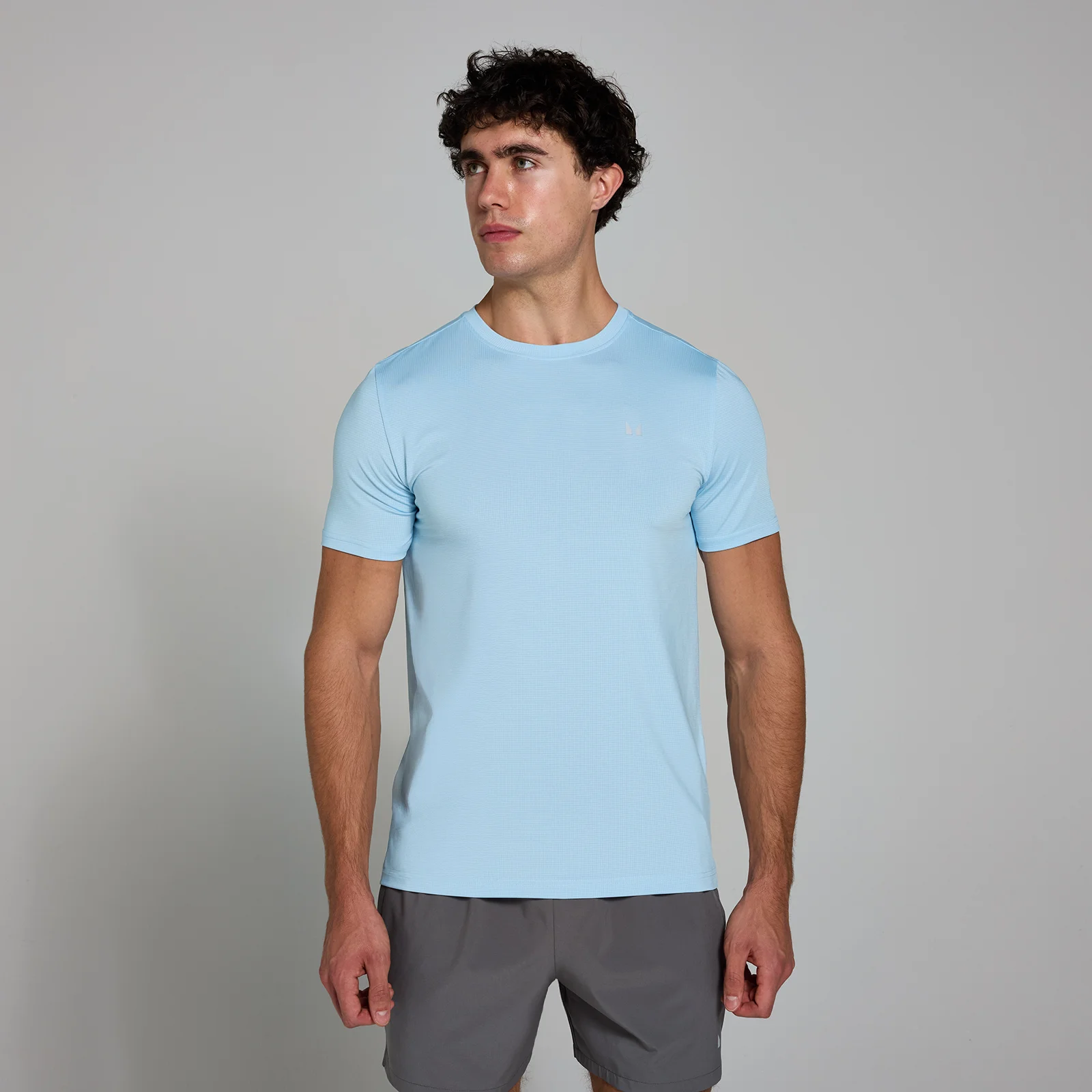 Camiseta con diseño de cuadrícula Active para hombre de MP - Azul cielo - XS Imagen 1