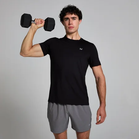 Camiseta con diseño de cuadrícula Active para hombre de MP - Negro