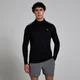 Camiseta con cremallera de 1/4 con diseño de cuadrícula Active para hombre de MP - Negro