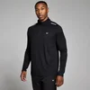 Camiseta con cremallera 1/4 Active Gridded para hombre de MP - Negro