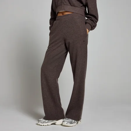 Pantalones de chándal de pernera recta y tacto suave para mujer de MP - Chocolate
