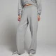 Pantalones de chándal de pernera recta y tacto suave para mujer de MP - Gris jaspeado