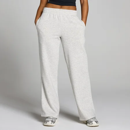 Pantalón de chándal de pierna recta Basics para mujer de MP - Gris moteado claro
