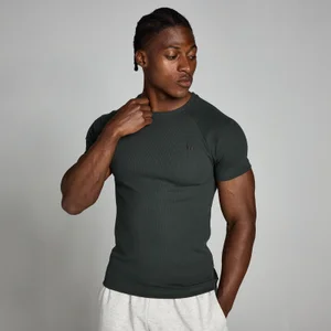 Camiseta de canalé ceñida Origin para hombre de MP - Negro lavado - Size L