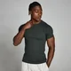 Camiseta de canalé ceñida Origin para hombre de MP - Negro lavado