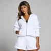 Sudadera con capucha y cremallera integral Basics para mujer de MP - Blanco