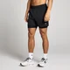 Pantalones cortos de entrenamiento 2 en 1 de largo de entrepierna de 13 cm para hombre de MP - Negro