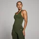 Camiseta de tirantes sin costuras con cuello halter Tempo para mujer de MP - Verde bosque