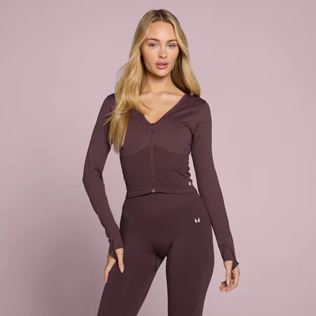 Chaqueta corta sin costuras Tempo para mujer de MP - Fudge