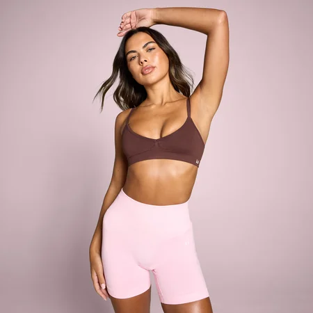 Sujetador deportivo sin costuras con fruncido frontal Tempo para mujer de MP - Fudge