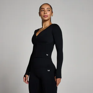 Chaqueta corta sin costuras Tempo para mujer de MP - Negro - Size S