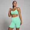 Sujetador deportivo sin costuras con fruncido frontal Tempo para mujer de MP - Verde menta