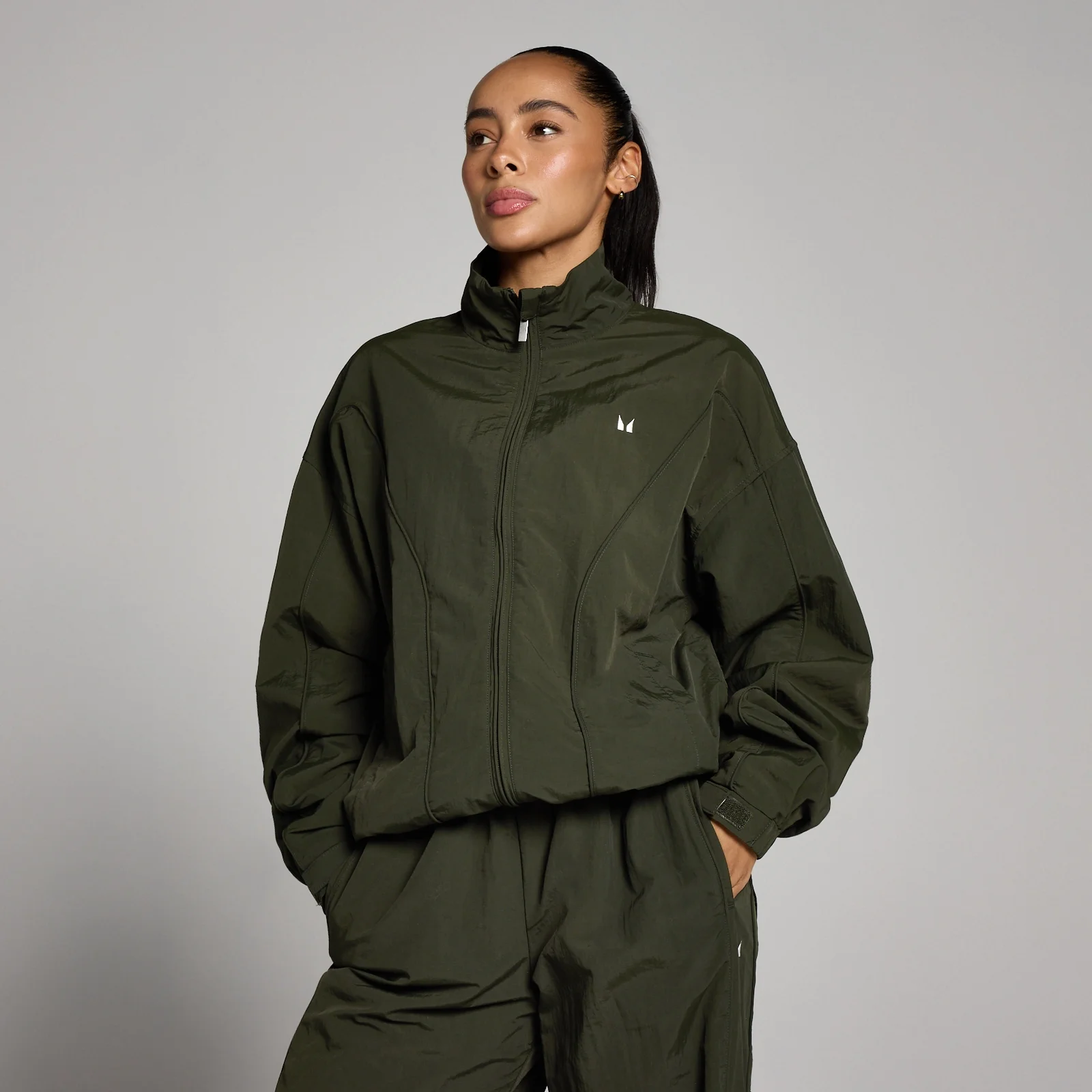 Chaqueta de tejido para mujer de MP - Verde bosque - S Imagen 1