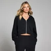 Sudadera con capucha y cremallera Lifestyle para mujer de MP - Negro lavado