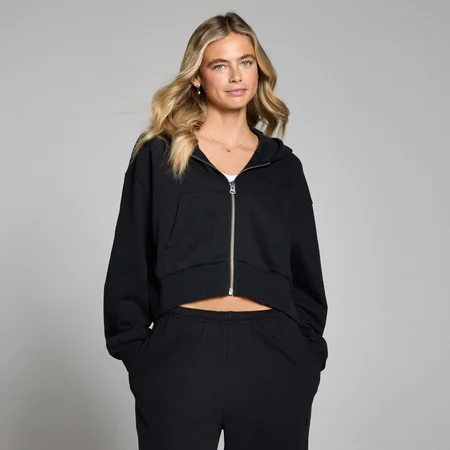 Sudadera con capucha y cremallera Lifestyle para mujer de MP - Negro lavado