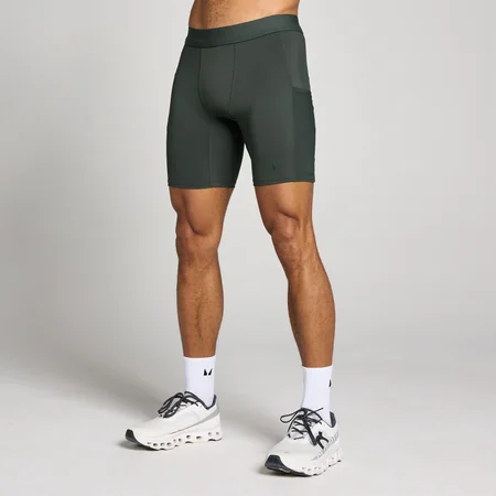 Mallas cortas Hybrid con bolsillo para hombre de MP - Negro lavado