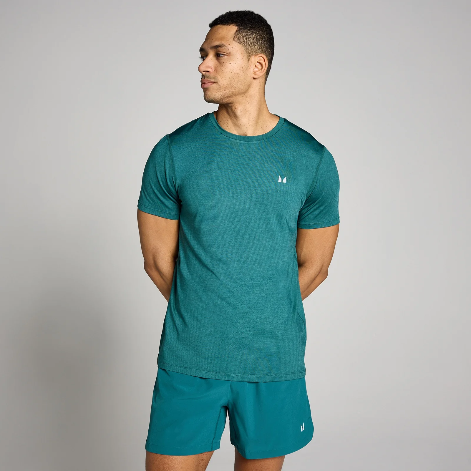 Camiseta Tempo jaspeada para hombre de MP - Verde azulado intenso - XS Imagen 1