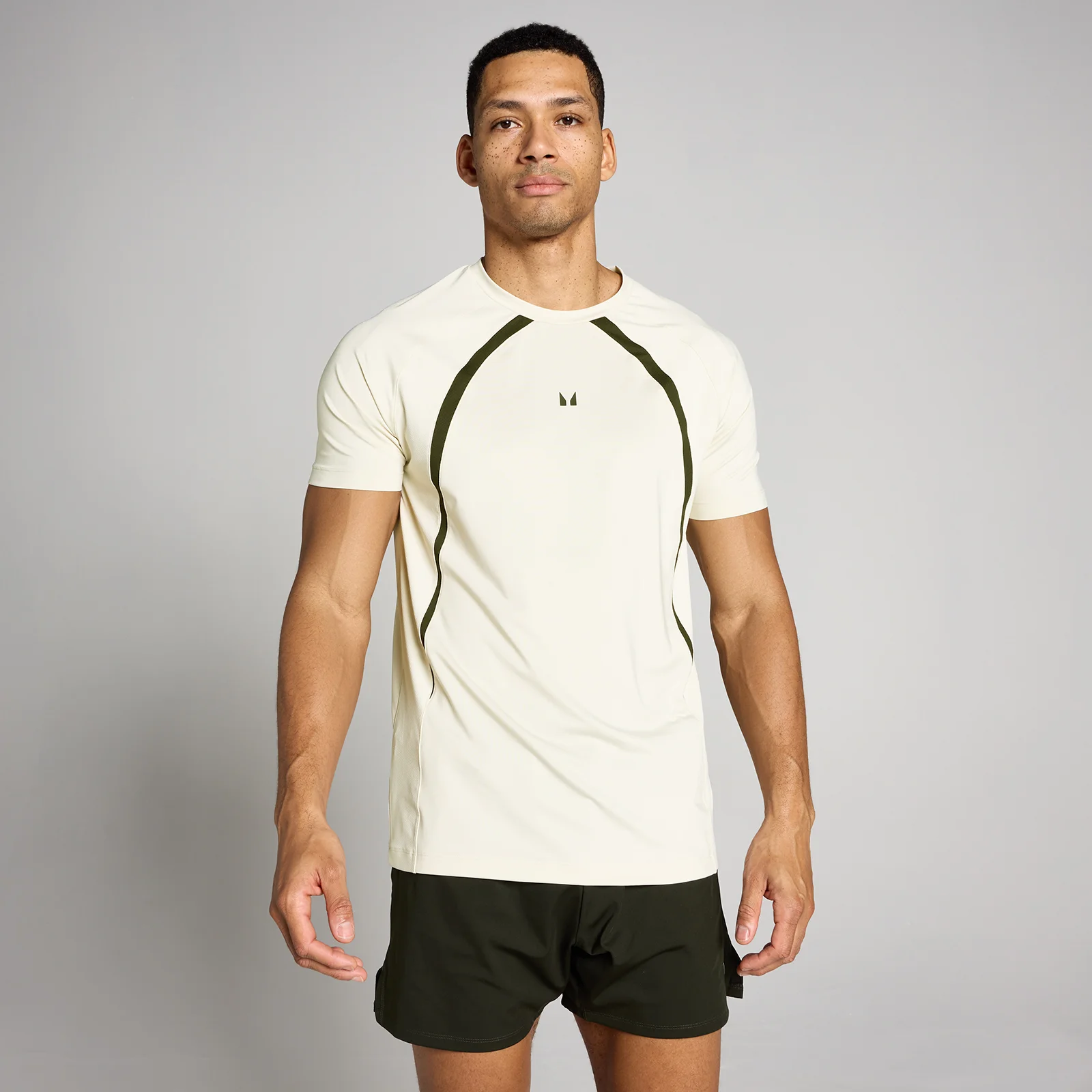 Camiseta con paneles Tempo para hombre de MP - Hueso - XS Imagen 1