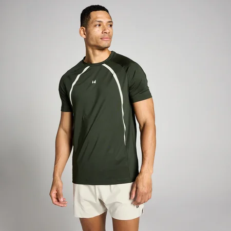 Camiseta con paneles Tempo para hombre de MP - Verde bosque