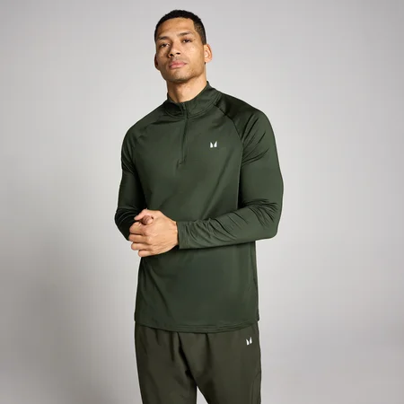 Sudadera Training con cremallera 1/4 para hombre de MP - Verde bosque