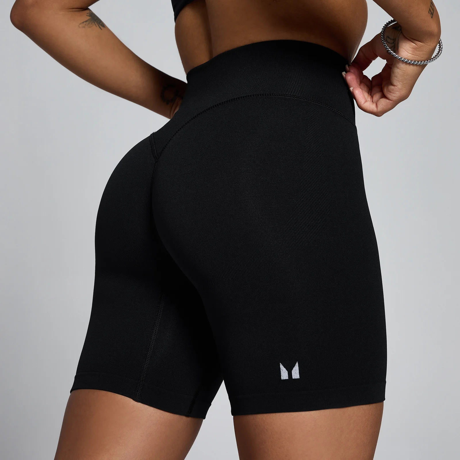 Short sin costuras de cintura media Tempo para mujer de MP - Negro - S Imagen 1