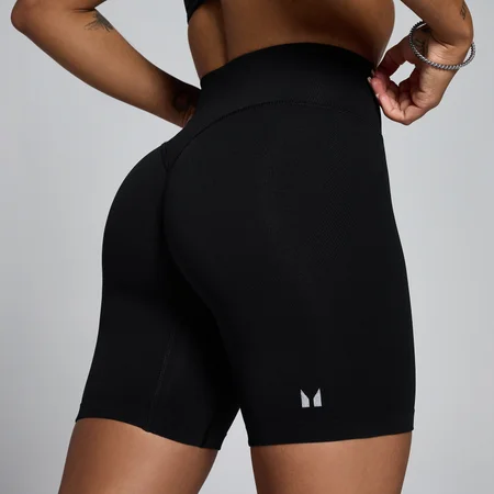 Short sin costuras de cintura media Tempo para mujer de MP - Negro