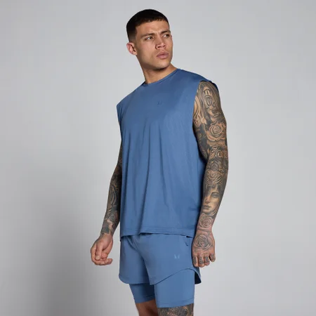 Camiseta de tirantes oversize Hybrid Mesh para hombre de MP - Slate Blue