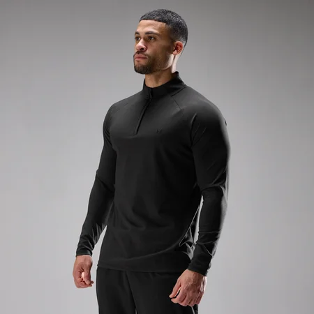 Camiseta Training Ultra Jersey 1/4 Zip para hombre de MP - Negro
