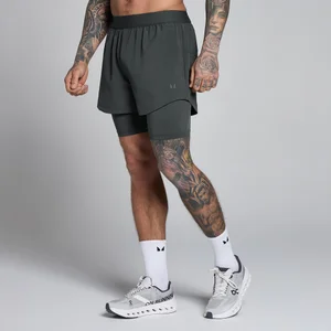 Short Hybrid 5" 2 en 1 para hombre de MP - Negro lavado - Size XS