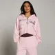 Sudadera con capucha y cremallera ligera con estampado Move Club para mujer de MP - Rosa