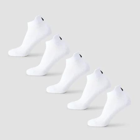 Calcetines de deporte unisex de MP (paquete de 5 pares) - Blanco