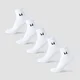 Calcetines tobilleros unisex de MP (paquete de 5) - Blanco