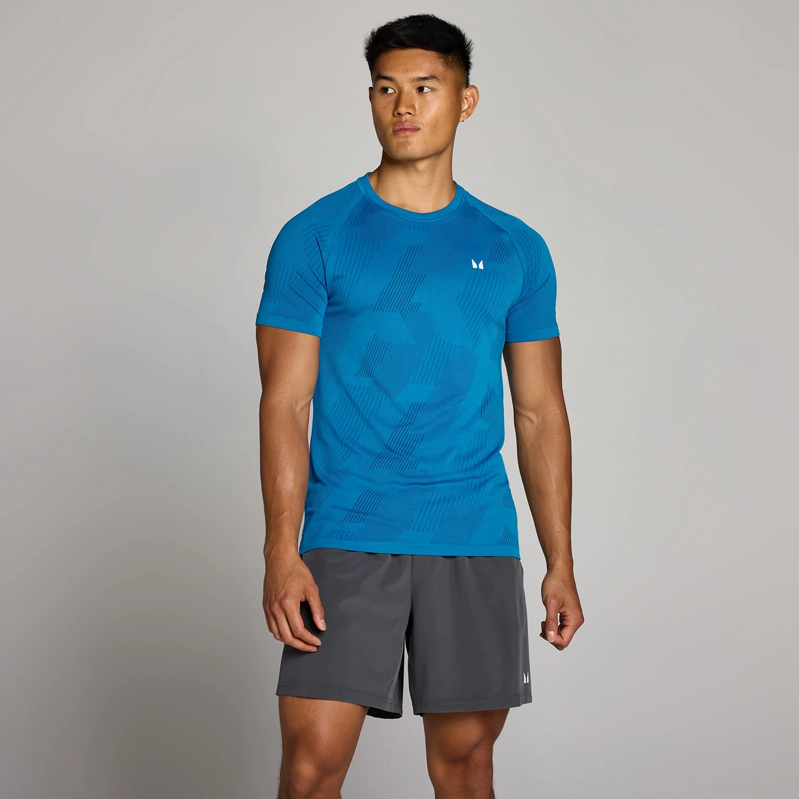 Camiseta sin costuras Tempo Pillar Graphic para hombre de MP - Azul track - XS Imagen 1