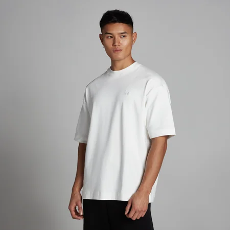 Camiseta de algodón oversize para hombre de MP - Blanco