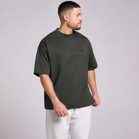 Camiseta de algodón oversize para hombre de MP - Negro lavado