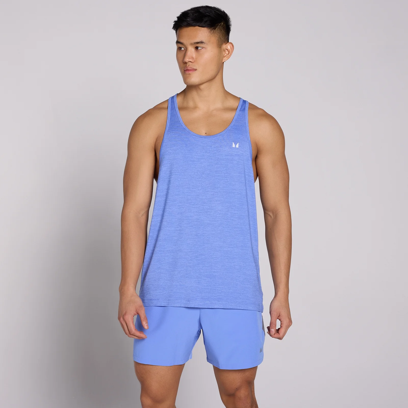 Camiseta de tirantes Tempo jaspeada para hombre de MP - Azul aciano - XXL Imagen 1