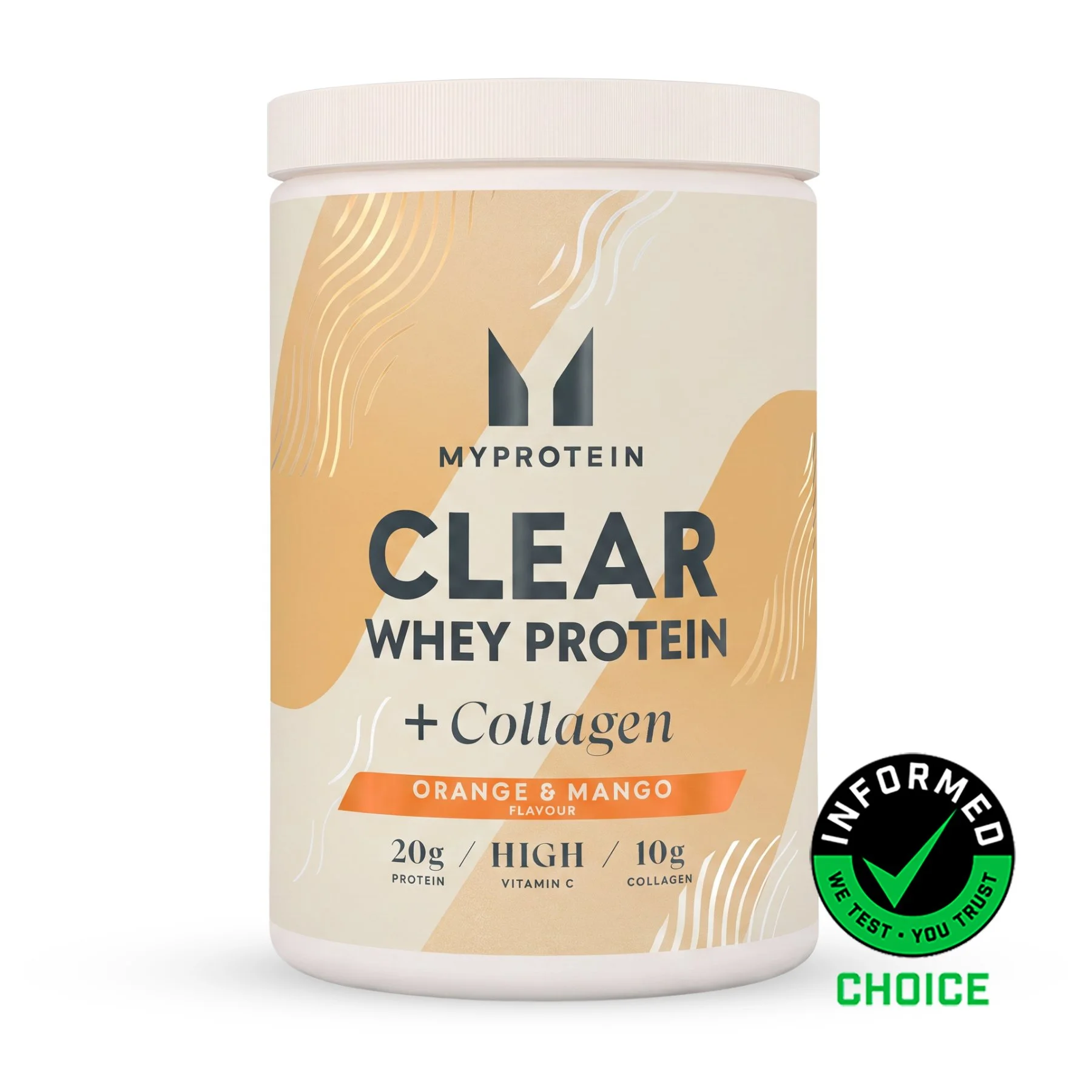 Clear Whey Protein y Colágeno - 500g - 20raciones - Naranja y Mango Imagen 1