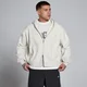Sudadera con capucha oversize Lift de felpa francesa con cremallera de dos vías para hombre de MP - Gris moteado crema