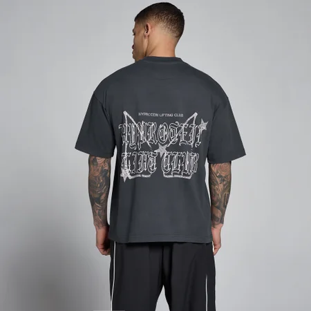 Camiseta de algodón oversize Lift Graphic Washed para hombre de MP - Gris oscuro