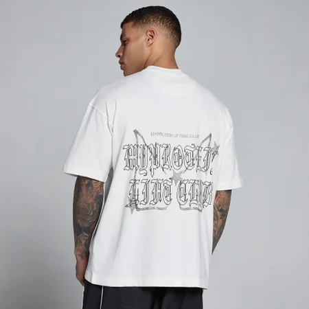 Camiseta de algodón oversize Lift Graphic Washed para hombre de MP - Blanco vintage