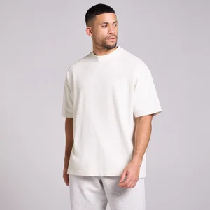 Camiseta oversize de algodón lavado para hombre de MP - Blanco vintage - Size XS