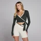 Top cruzado Tempo Contrast para mujer de MP - Negro lavado